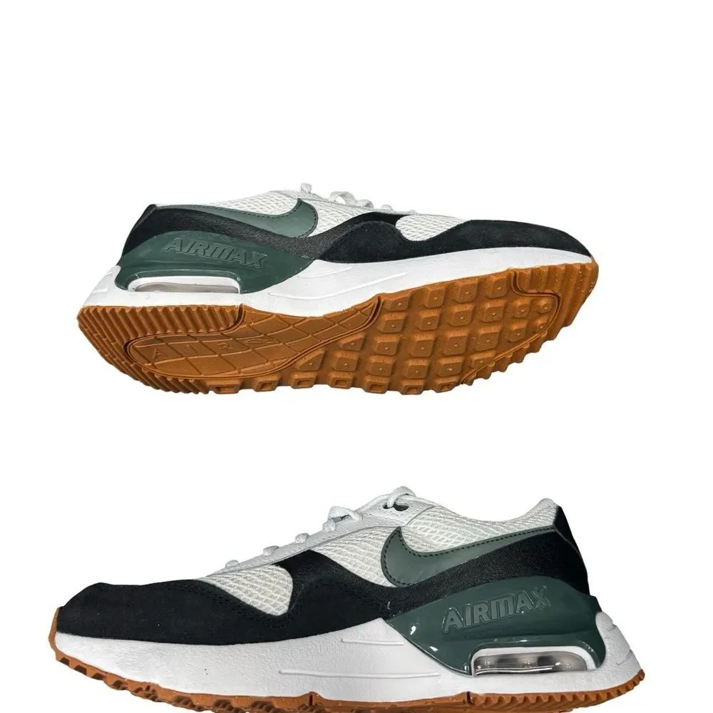 Nike Air Max SYSTM Boys 6.5Y Black White Green Sneakers New No Box